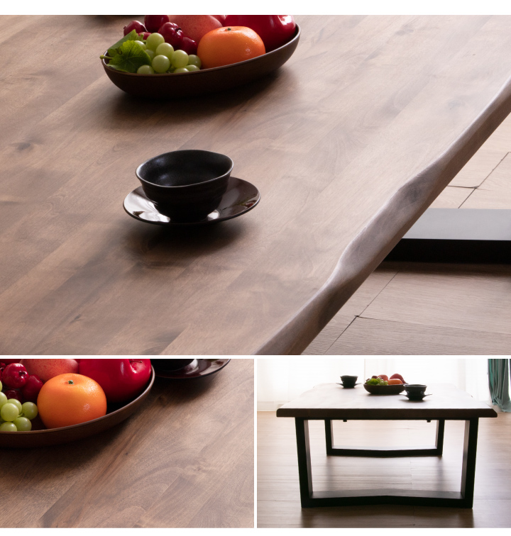 テーブル 無垢 座卓 135 テーブル 木製 ローテーブル 一枚板風 Sサイズ