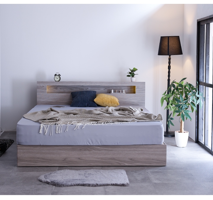 無印良品クイーンベッド　収納付き　シュウ 木製ベッド | 無印良品