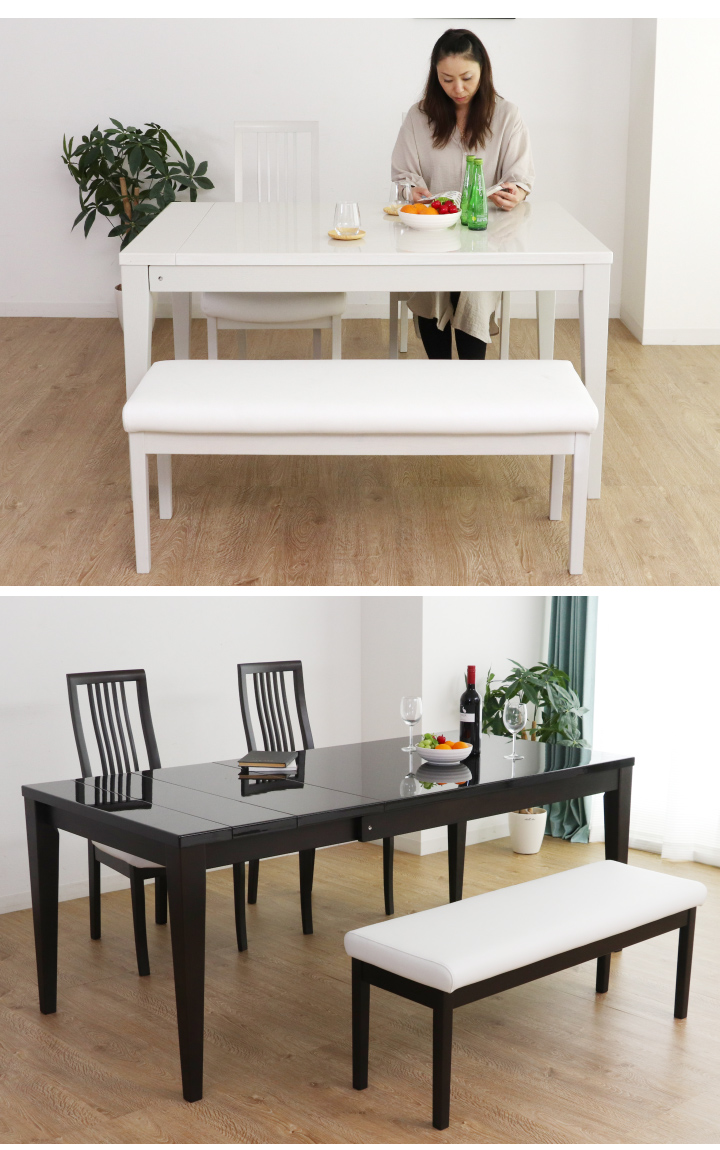 伸長式ダイニングテーブルセット 130-180cm 楽天市場】ダイニングテーブルセット 伸長式ダイニングテーブル